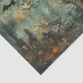 Spooky Bats Haunted Mansion Halloween Decoupage Tissuepapier (Detail)