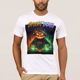 Spooky Beats Jack-o-Lantern Halloween DJ T-shirt