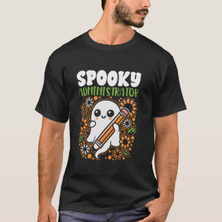 Spooky beheerder schoolbeheerder Hallowee T-shirt