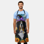 Spooky Berner Mountain Halloween Witch Pumpkin Schort (Gedragen)