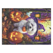 Spooky Bichon Frise Halloween heks en pompoen Tafelkleed (Voorkant (Horizontaal))