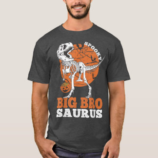 Spooky Big Bro Saurus Dinosaur Skeleton T rex Pump T-shirt