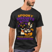 Spooky Biscuits Club Cat Halloween Funny Baking T-shirt (Voorkant)