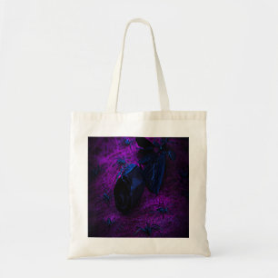 Spooky Black Blue Roos, Black Spiders, Paars, ZSG Tote Bag