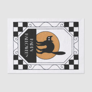 Spooky Black Cat - Art Deco Tissuepapier