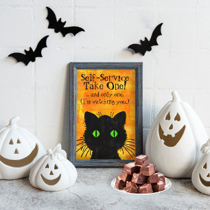 Spooky Black Cat Halloween Flyer