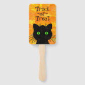 Spooky Black Cat Halloween Handwaaier (Achterkant)