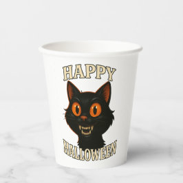 Spooky Black Cat Halloween Party Papieren Bekers