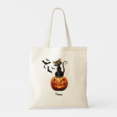 Spooky Black Cat Halloween Tote Bag (Achterkant)