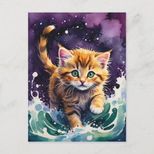 Spooky Black Cat Halloween Wallpaper - 2025 Nacht! Feestdagenkaart