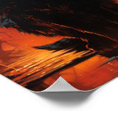 Spooky Black Cat Poster (Hoek)