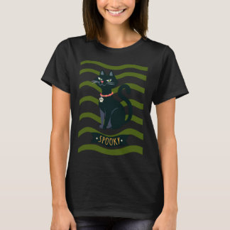 Spooky Black Cat Sassy Female Halloween Costume I T-shirt