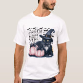 Spooky Black Cat Social Club T-shirt (Voorkant)