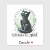 Spooky Black Cat Sticker (Vel)