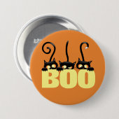 Spooky Black Cats Button (Voorkant /achterkant)