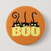 Spooky Black Cats Button (Voorkant)