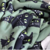 Spooky Black Cats Sherpa Deken