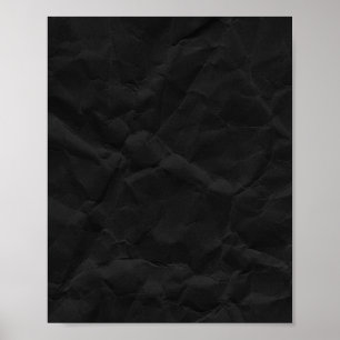 SPOOKY BLACK CRINKLED WRINKLED PAPIERTEXTURE TEMPL POSTER