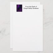 Spooky Black Material Roos, Black Spiers Briefpapier (Voorkant / Achterkant)