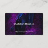 Spooky Black Material Roos, Black Spiers Visitekaartje (Achterkant)