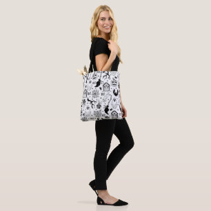 Spooky Black RIP Halloween Canvas tas