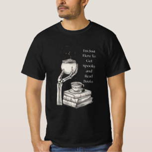 Spooky & Boeken: Hekserige Skelet Hand Ketel T-shirt