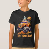Spooky Boo Crew Family Matching Halloween Boys T-shirt (Voorkant)