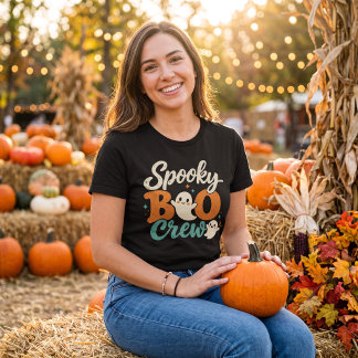 Spooky Boo Crew Retro Geest Matching Halloween T-shirt