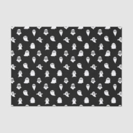 Spooky Boo Ghost Black en White patroon Halloween Tissuepapier