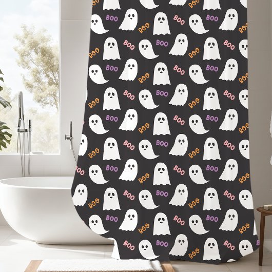 Spooky Boo Ghost Halloween Douchegordijn