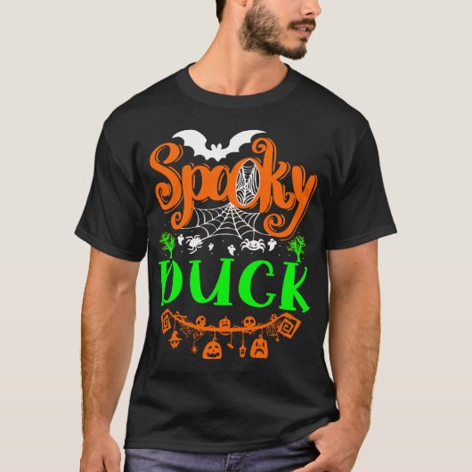 Spooky Boo Halloween Animal Duck Giftidea T-shirt (Voorkant)