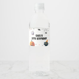 Spooky Boo Halloween Ghost Verjaardag Decor Waterfles Etiket