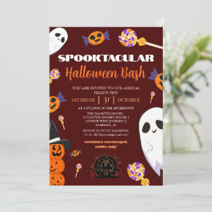 Spooky Boo Haunted house Halloween bash party Kaart