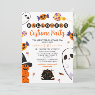 Spooky Boo Haunted house Halloween kostuumfeest Kaart