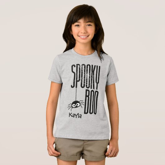 Spooky Boo Kinder Halloween Shirt (Voorkant volledig)