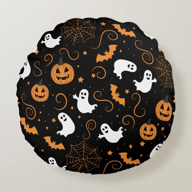 Spooky Boo-tiful Night Rond Kussen (Voorkant)