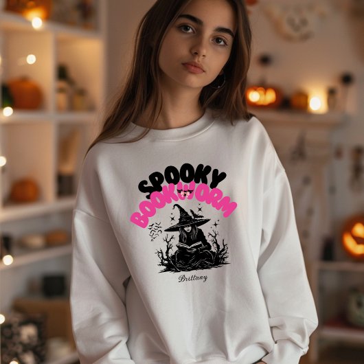 Spooky Bookworm Gepersonaliseerde Naam Halloween G Trui