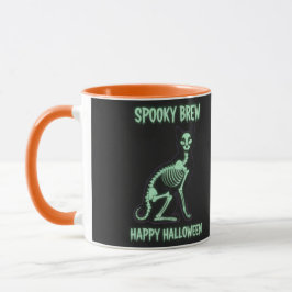 SPOOKY BREW Skeleton Cat Mug Mok