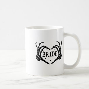 Spooky Bride Skeleton Hands Verloving Wedding Hal Koffiemok