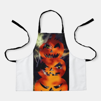 Spooky Bright Jack-O-Lantern All-Over Print Schort