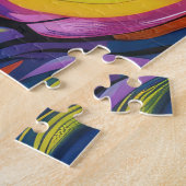 Spooky Bull Terrier Halloween heks en pompoen Legpuzzel (Zijkant)