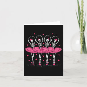 Spooky Byllerina Skeleton Dance Funny beroemd gema Kaart