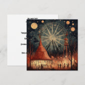 Spooky Carnaval: spookachtige Hallow Carnaval Kaart (Voorkant / Achterkant)