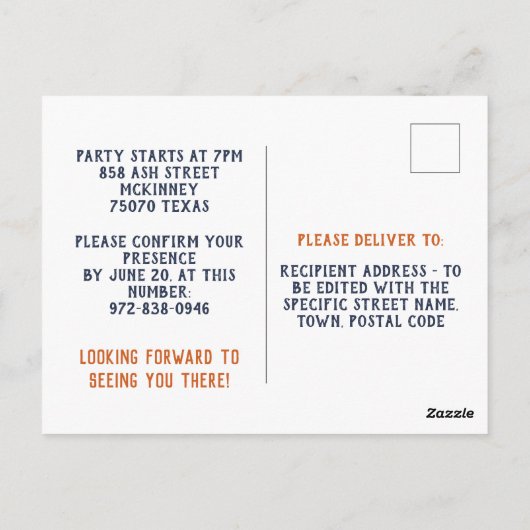 Spooky Castle Clouds Halloween Party uitnodiging (Achterkant)