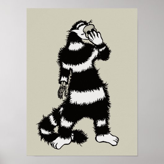 Spooky Cat Creater Skeleton Hand Skull Masker Poster (Voorkant)