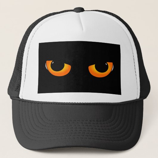 Spooky Cat Eyes Trucker Pet (Voorkant)