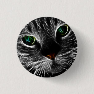Spooky Cat Feline Soul Spirit Animal Ronde Button 3,2 Cm