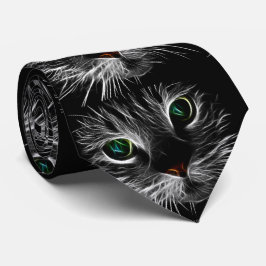 Spooky Cat Feline Soul Spirit Animal Stropdas