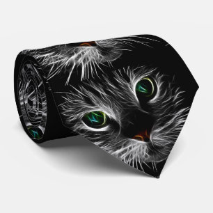 Spooky Cat Feline Soul Spirit Animal Stropdas