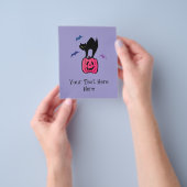 Spooky Cat Halloween Pumpkin Pop Art Flyer (Hand)
